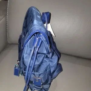 Coach Navy Blue Kyra Nyln Sig Backpack Cloth backpack Coach Blue in Cloth - 31841384 main image 2